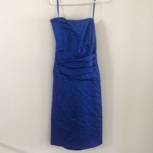 Blue cache cocktail dress